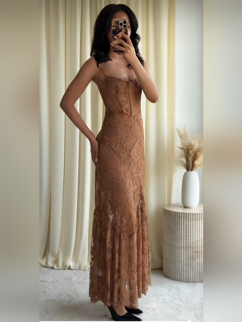 ZARA RING-DETAIL LACE STRAPPY DRESS 1758/151/745 - Picture 3 of 10